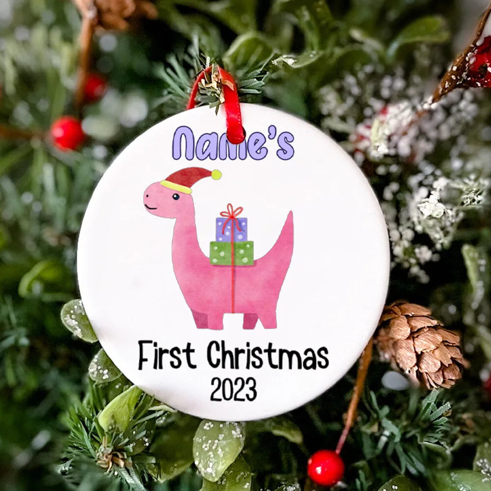 Personalized Christmas Baby Ornament Baby First Christmas Photo Prop Ornament Baby Photography Accessories Infant Xmas Cute Gift