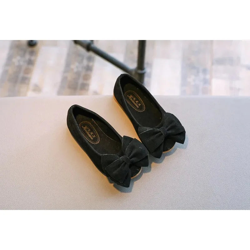 2025 New Fashion Girls Shoes PU Leather With Big Bowtie Candy Color Children Sandals Slip-on Kids Casual Shoes 21-36 Soft Hot