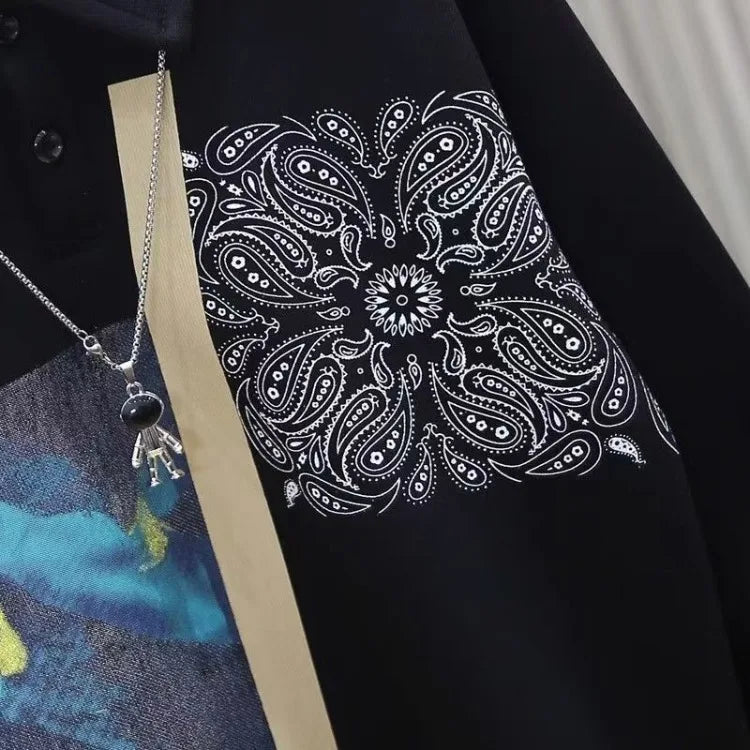 Boys' Medium-Large 2025 New Spring/Autumn No Hood Street-Style Casual Polo Collar Layering Top Trendy Kids Sweatshirt