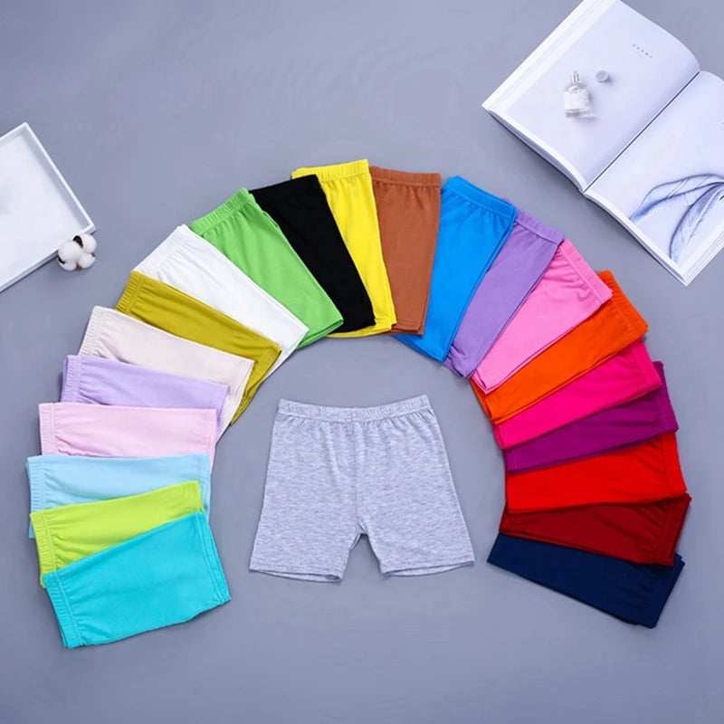 6PCS Kids Cotton Girls Safety Pants Top Quality Short Pants Underwear Children Summer Shorts Underpants For 2-10Y