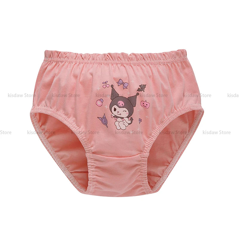 10Pcs/Set Cotton Girls Panties Cute Characters Kuromi Melody Girls Briefs Cartoon Children Underwear Breathable Kids Knickers