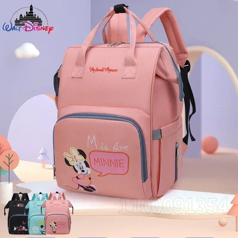 Disney New Fashion Baby Diaper Bag Large Capacity Maternity Bag Baby Waterproof Stroller Backpack Mickey Mouse Baby Diaper Bag