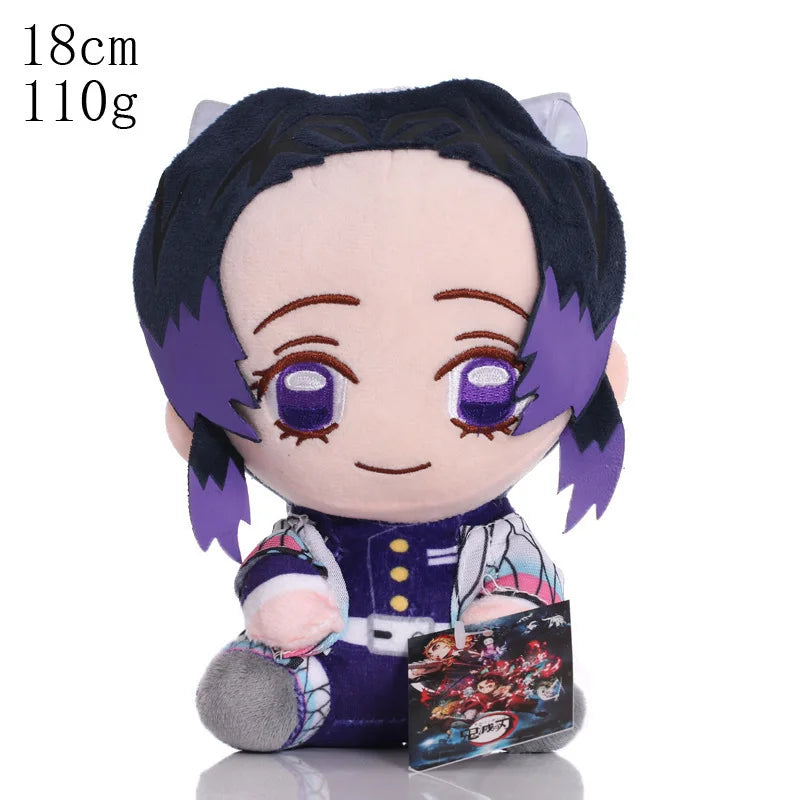 20-25cm Demon Slayer Plush Stuffed Tsugikuni Yoriichi Kokushibou Akaza Kamado Tanjirou Anime Figure Plush Toy Doll Birthday Gift