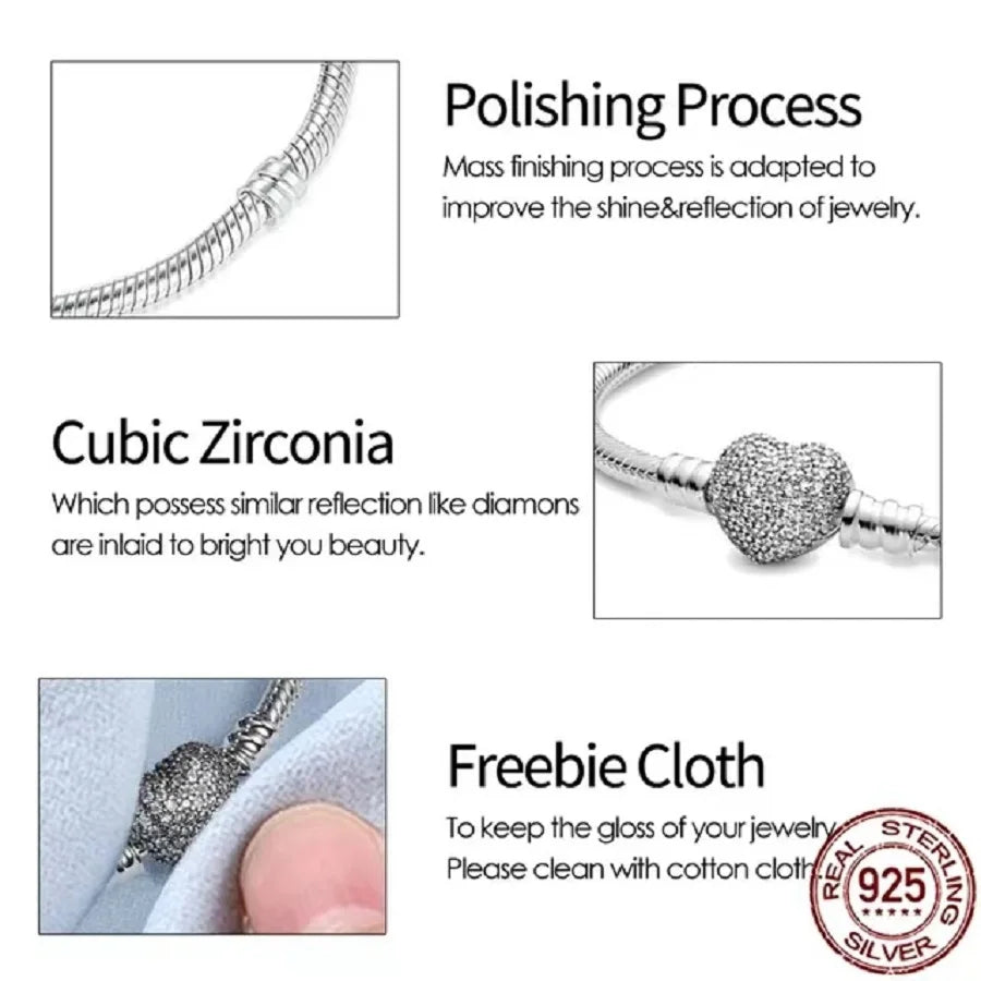 Hot selling S925 sterling silver crown snake bone bracelet, suitable for original DlY bracelet, women's fashion jewelry