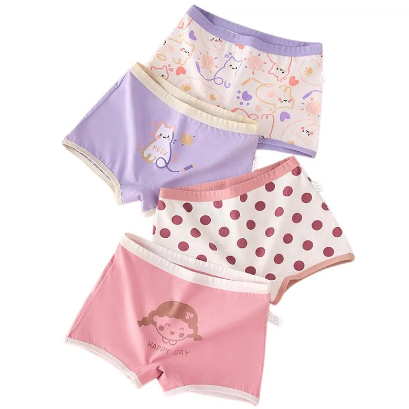 Girl A Cotton Briefs Boxers Breathable Underpants Girl Quality Panties Size 90-165 Healthy Briefs Kids Comfortable Soft Boxers