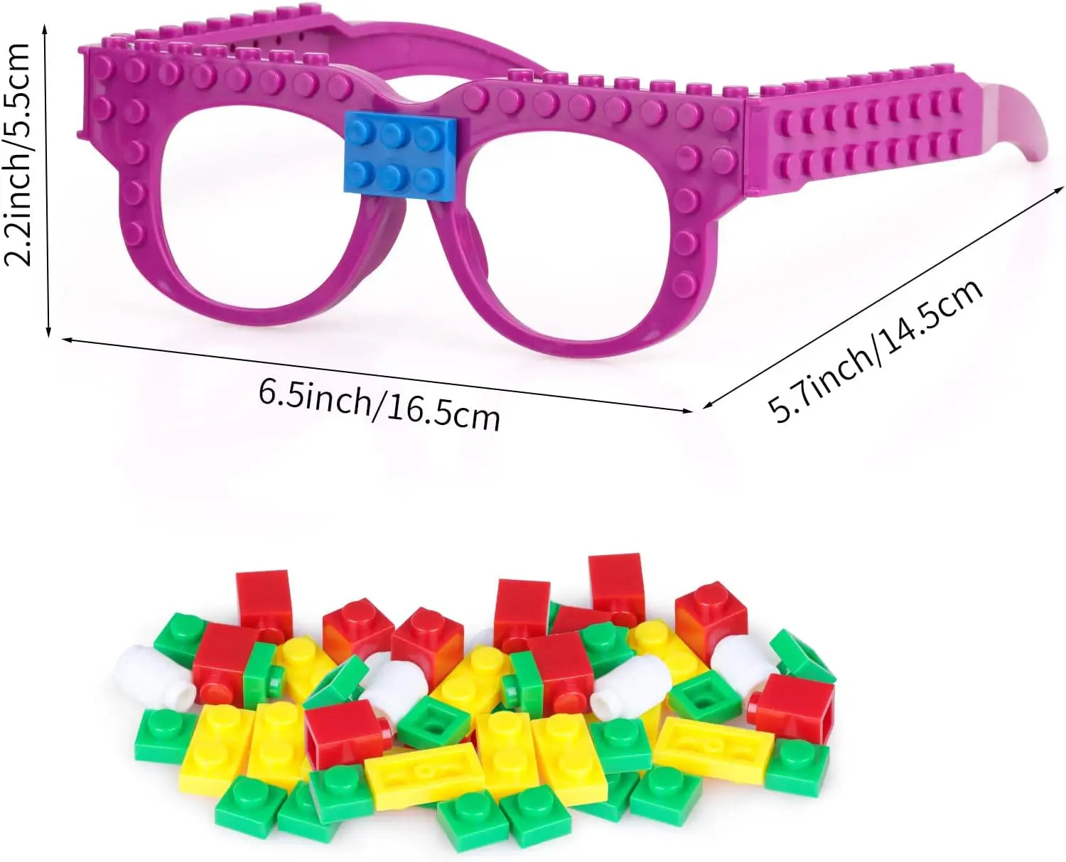 DIY Building Bricks Glasses Building Blocks Games for Kids Creative Building Block Birthday Party Favors, Carnival Party Games