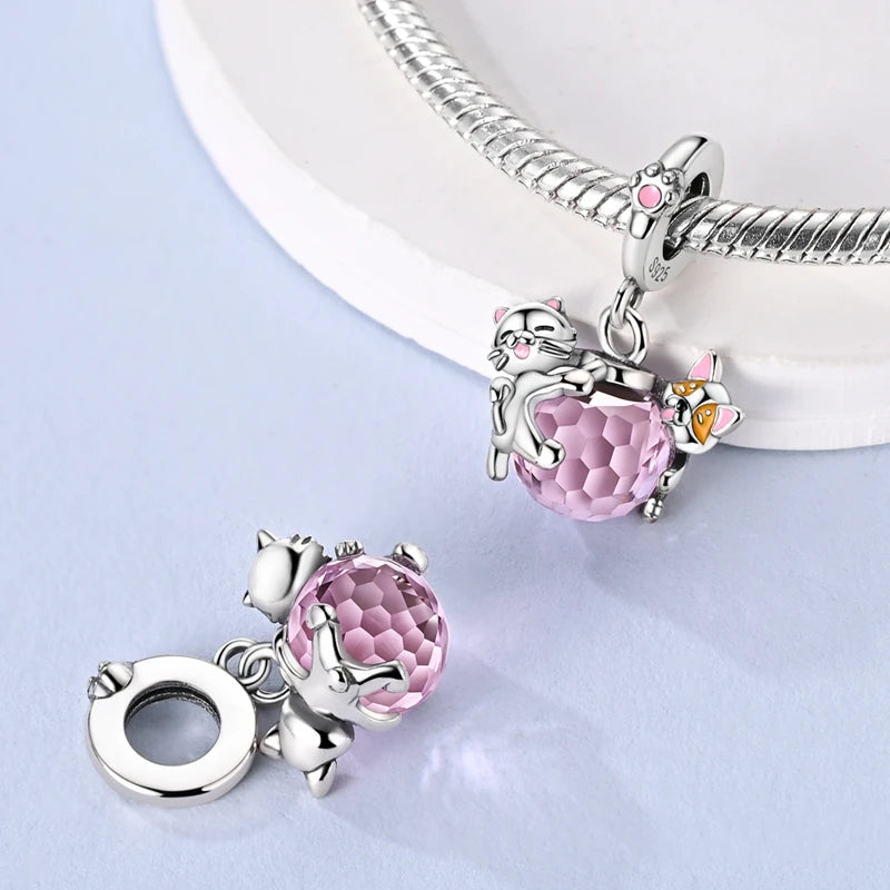 925 Sterling Silver Charms Firefly Cat Dog Coconut Charms Beads Pendant Fit Original Pendant Bracelet DIY Fine Jewelry For Women