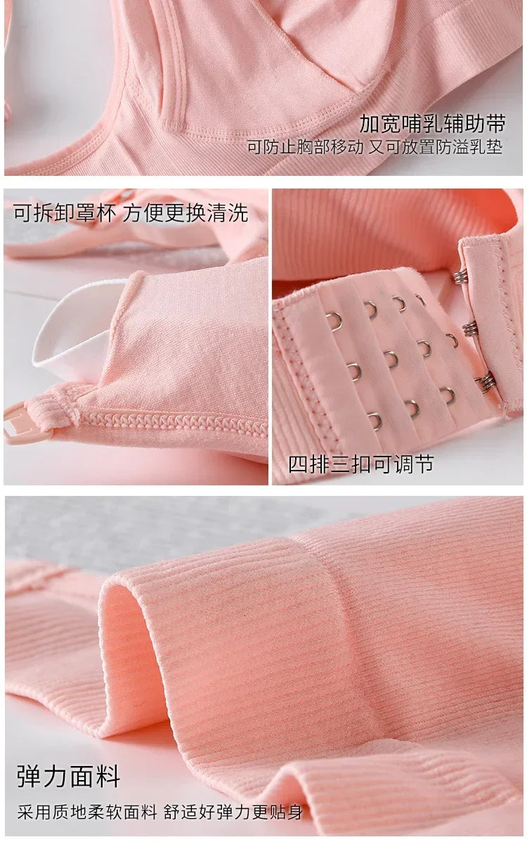 3PC/lot Maternity Nursing Bras Cotton Breastfeeding Pregnant Women Pregnancy Underwear Breast Feeding Bra Clothing Lactancia