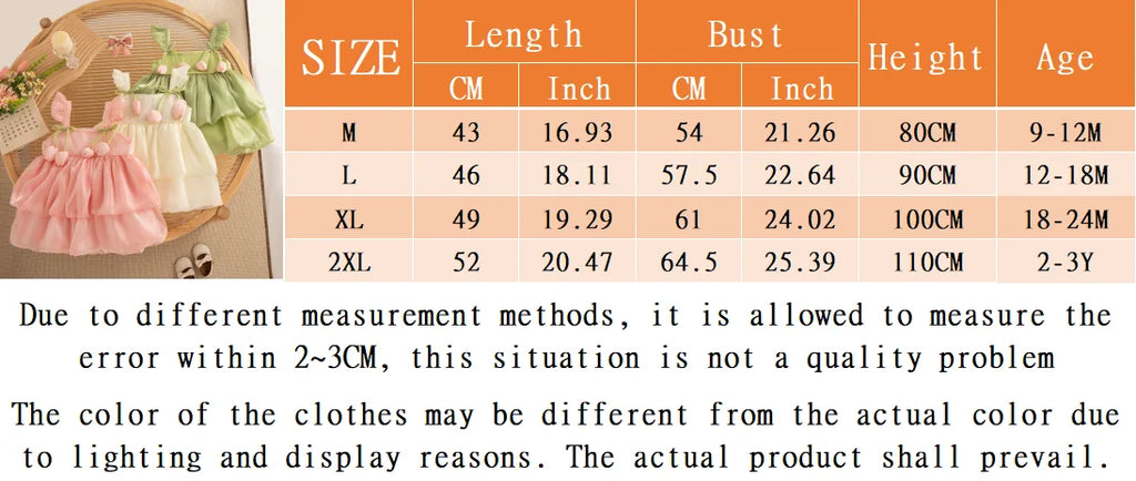 Summer New Sweet Tulip Baby Girl Dress, Cute Ruffled Sleeve Children'S Clothing For Babies Aged 9 Months To 3 Years Old