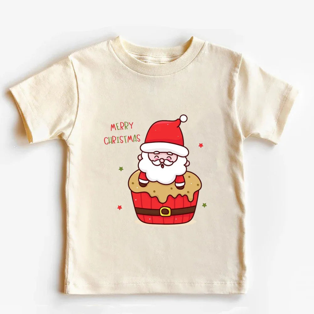 Christmas Santa Claus Christmas T Shirt Retro Christmas Shirt for Kids Merry Xmas Outfit  Toddler Infant Xmas Tops Clothes