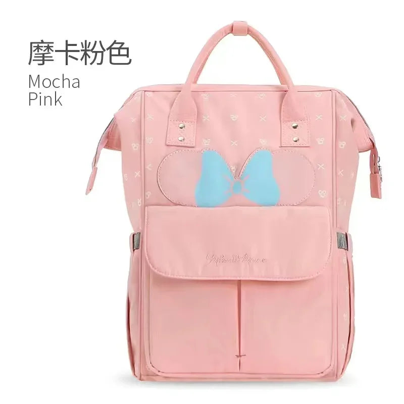 Disney Mickey Original New Diaper Bag Backpack Luxury Brand Baby Diaper Bag Large Capacity Multi-function Cartoon Baby Bag