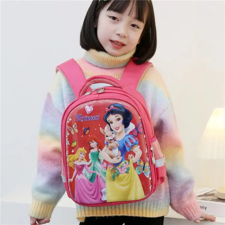 Disney Snow White New Girls Backpack Cartoon Cute Girls School Bag Large Capacity Lightweight Waterproof Children's Backpack