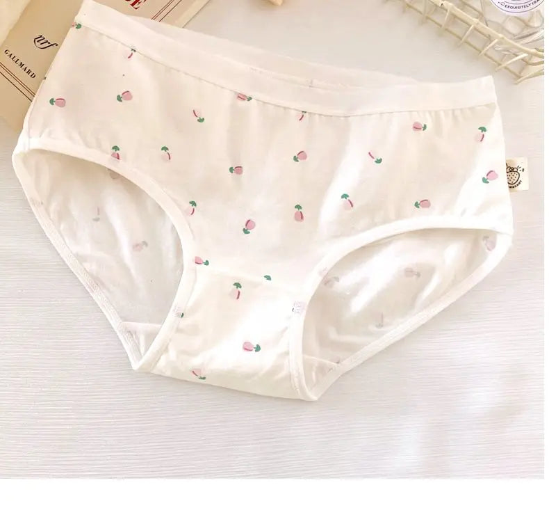 5PCS Kid Cotton Cartoon Antibacterial Panties Girls Thin Breathable Soft Briefs 3+y Young Child Underwears Toddler Cute Knickers