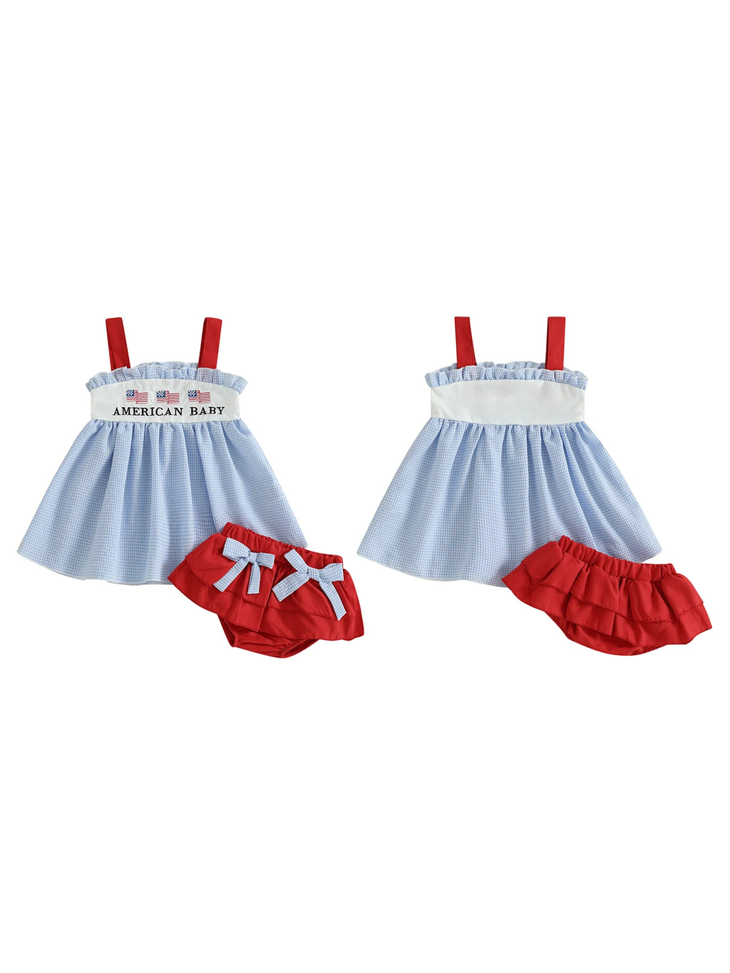 Independence Day Toddler Girl Clothing Set American Flag Print Sleeveless Tank Top and Shorts Outfit for 4th of July