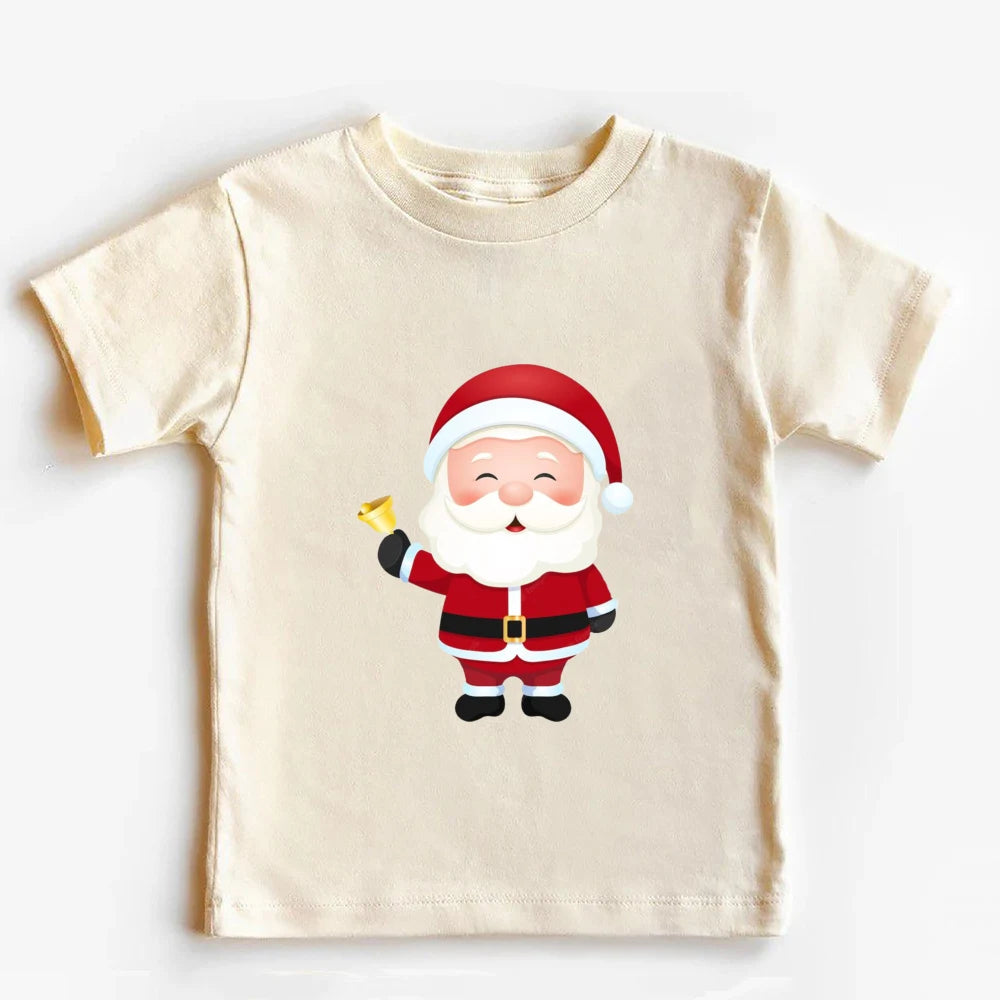 Christmas Santa Claus Christmas T Shirt Retro Christmas Shirt for Kids Merry Xmas Outfit  Toddler Infant Xmas Tops Clothes