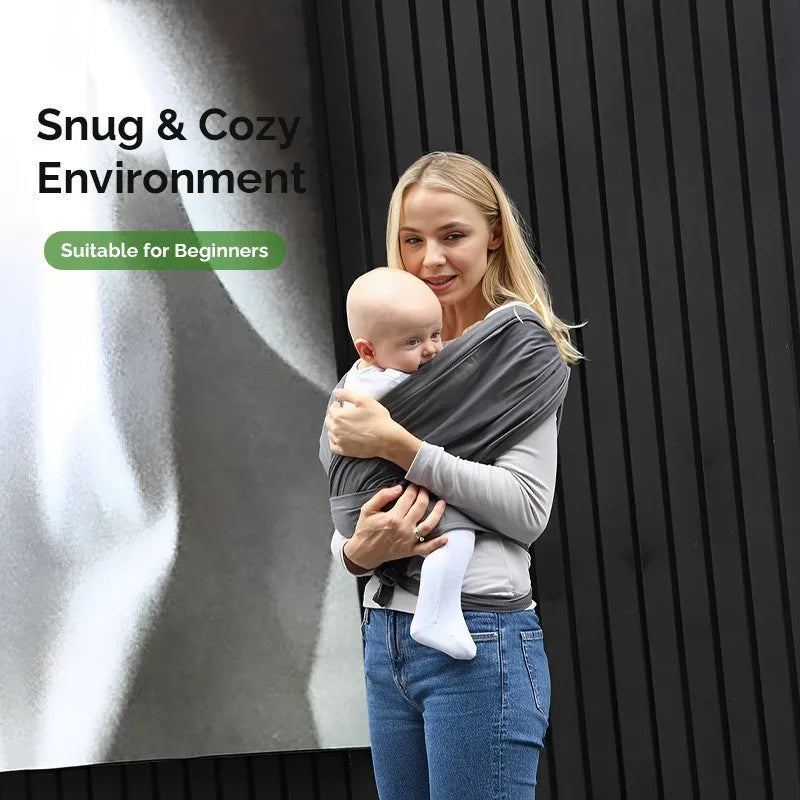 PANGDUBE Ergonomic Baby Wrap Sling Carrier Soft Cotton Kangaroo Sling for Newborns to 36 Months Comfortable Front Baby Carrier