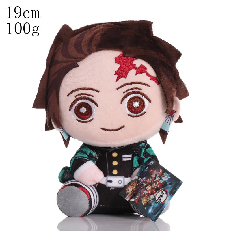 20-25cm Demon Slayer Plush Stuffed Tsugikuni Yoriichi Kokushibou Akaza Kamado Tanjirou Anime Figure Plush Toy Doll Birthday Gift