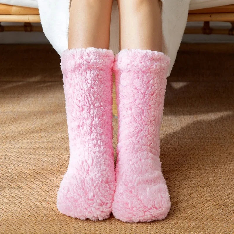Thick Thermal Socks Men Women Winter Warm Home Soft Thickened Plus Velvet Sleeping Anti Slip Floor Slipper Sock Valentines Day