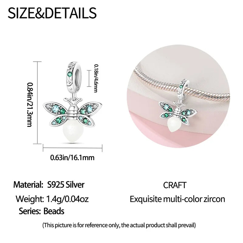 Fit Qikaola 925 Original Bracelets Blue Zircon Owl Luminous Sea Turtle Octopus 925 Silver Charms Beads DIY Birthday Jewelry Gift