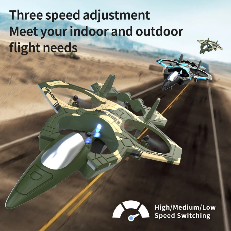 JCMO K500MAX Glider Flying Helicopter RC Hobby Jet Plane 2.4G Stunt Remote Control Foam Fighter Airplane Toy Drone With Light