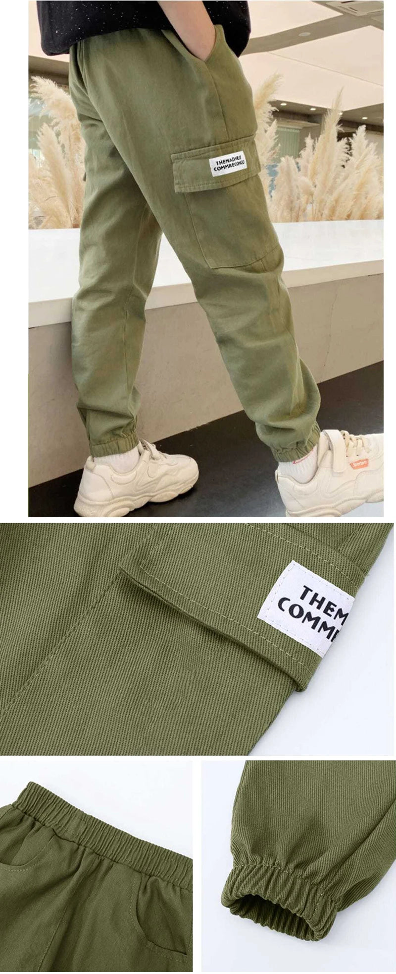 Boys Cargo Pants Spring Autumn Thick Boys Trousers Casual Kids Sport Pants Teenage Children Clothes For 5-12 Years