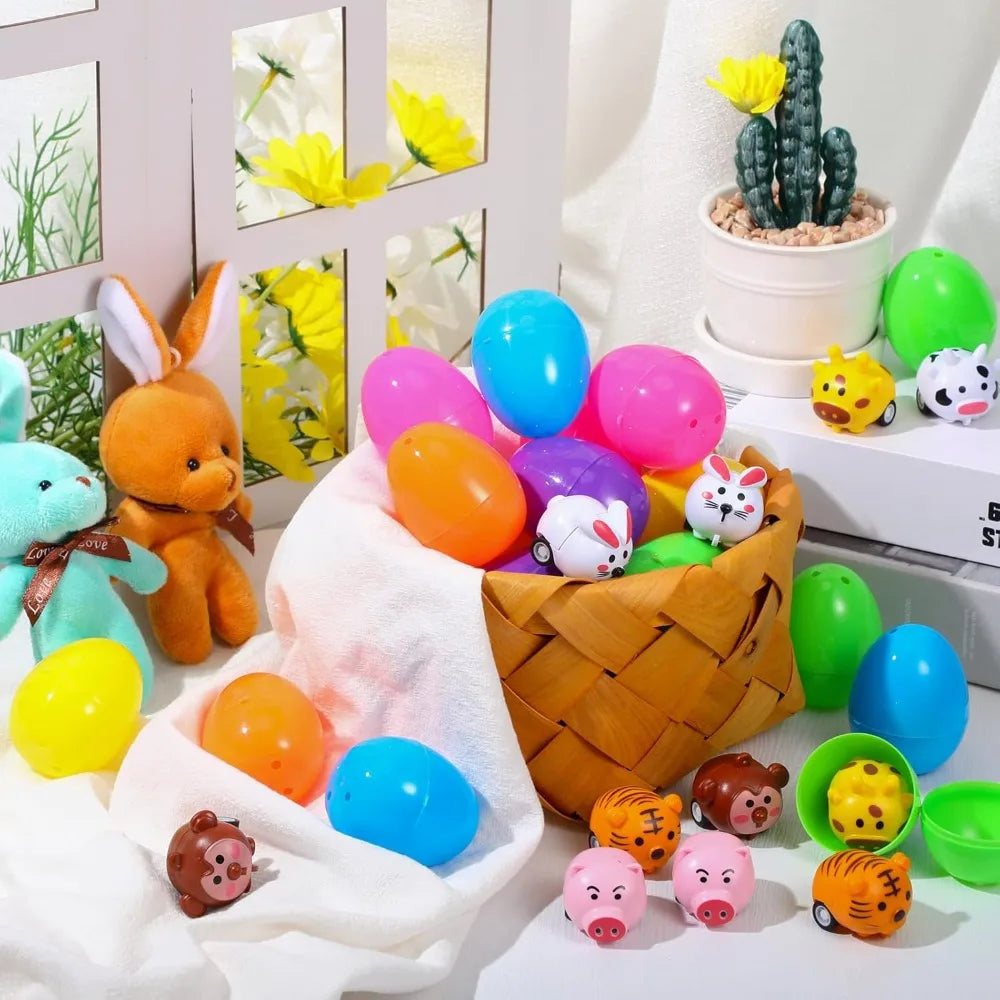 Animals Pull Back Cars Friction Powered Push and Go Back and Forth Vehicles Car Toys Racing Car Playset Toys Christmas Gift