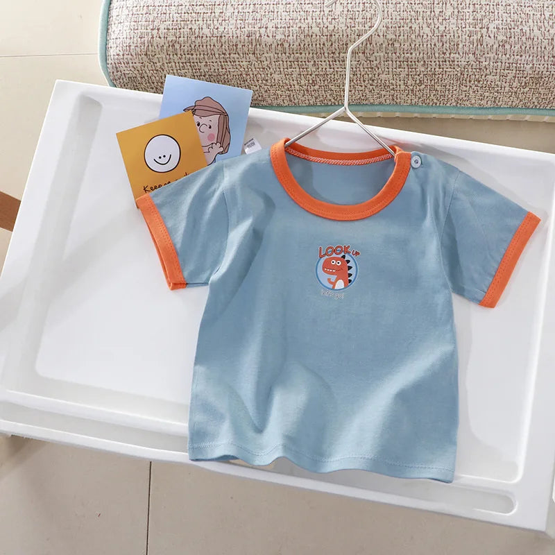 Children's Clothing T-shirt For Boys Girls Summer Cotton Fruit Print Short Sleeve Toddlers Tops Tees Soft Kids Clothes