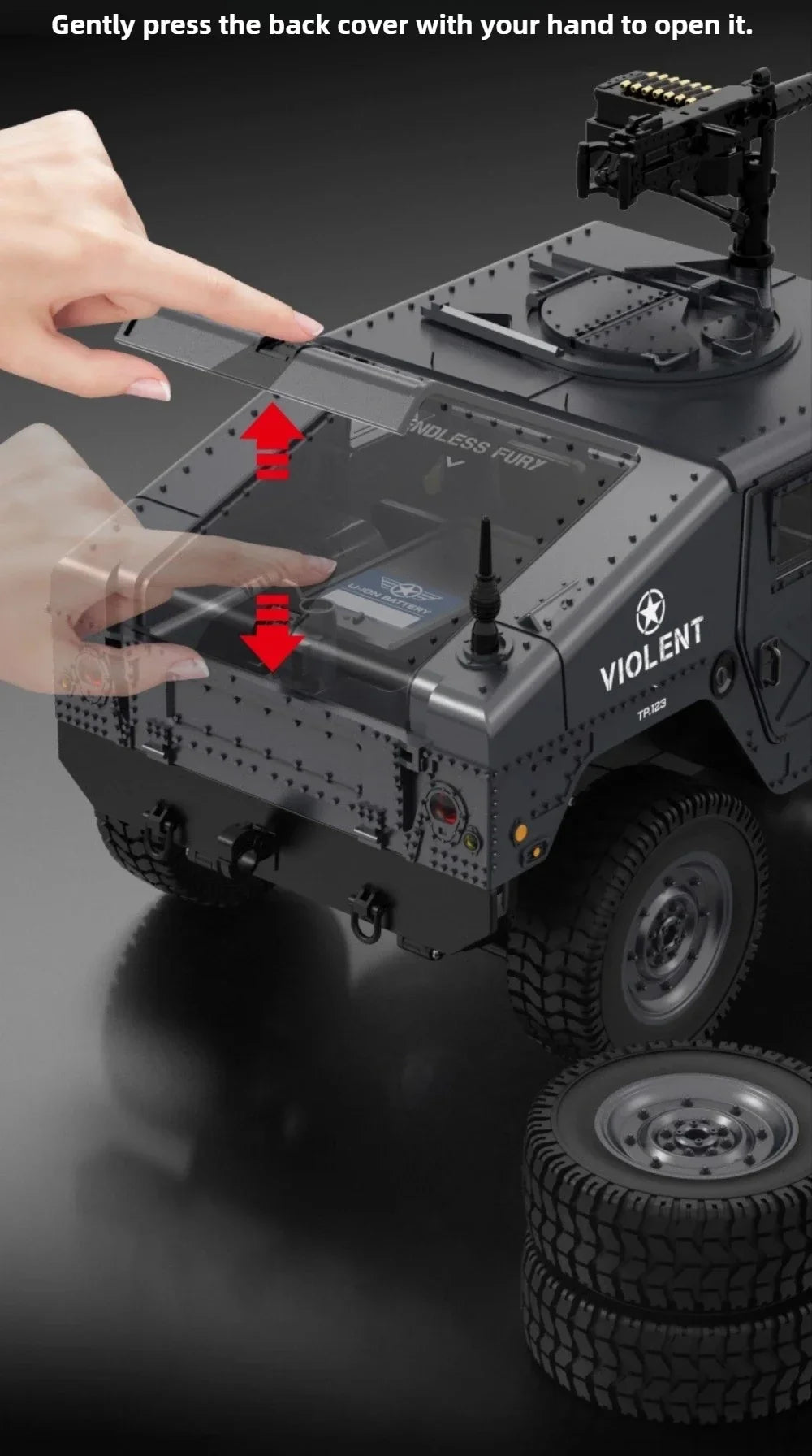 JJRC C8835 1:16 4x4 Remote Control Car - All-Terrain Off-Road Climber with LED Lights for Off-Road Adventure Toy Gift for Kids