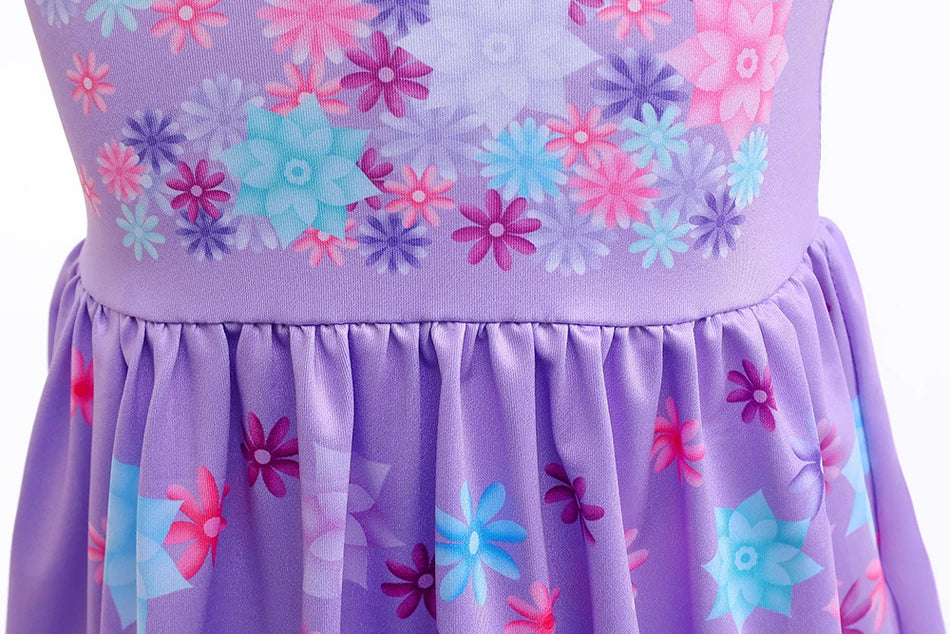 Mirabel Isabela Cosplay Princess Dress Kids Encanto Charm Costume Girls Halloween Children's Day Birthday Party Holiday Clothes