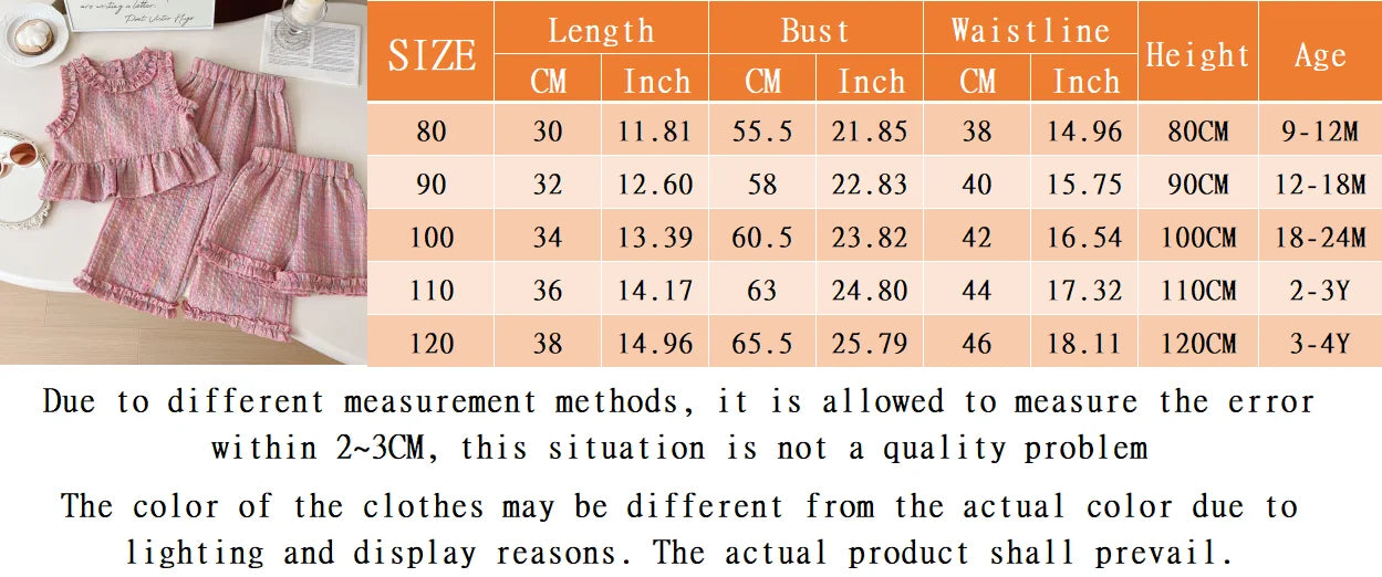 Summer New Plaid Baby Girl Set, Casual And Comfortable Children'S Clothing Suitable For Babies Aged 9 Months To 4 Years Old