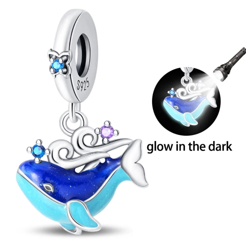 Hot Sale 925 Sterling Silver Ocean World Series Sea Turtle Starfish Little Crab Octopus Charms Bead Fit 925 Bracelet DIY Jewelry