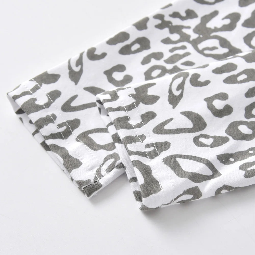 VIKITA Kids Leopard Print Leggings Girls Bottom Wear Pants Infant Toddler Children Skinny Trousers Pencil Pants Children Clothes