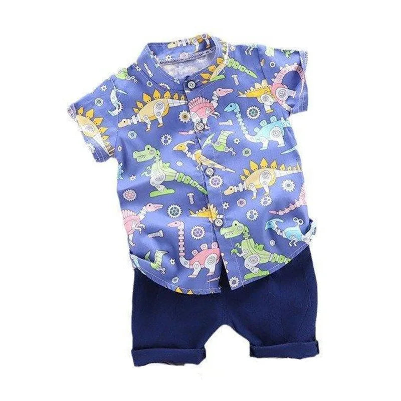 New Summer Baby Clothes Suit Children Boys Fashion Cartoon Shirt Shorts 2Pcs/Sets Infant Outfits Toddler Costume Kids Tracksuits