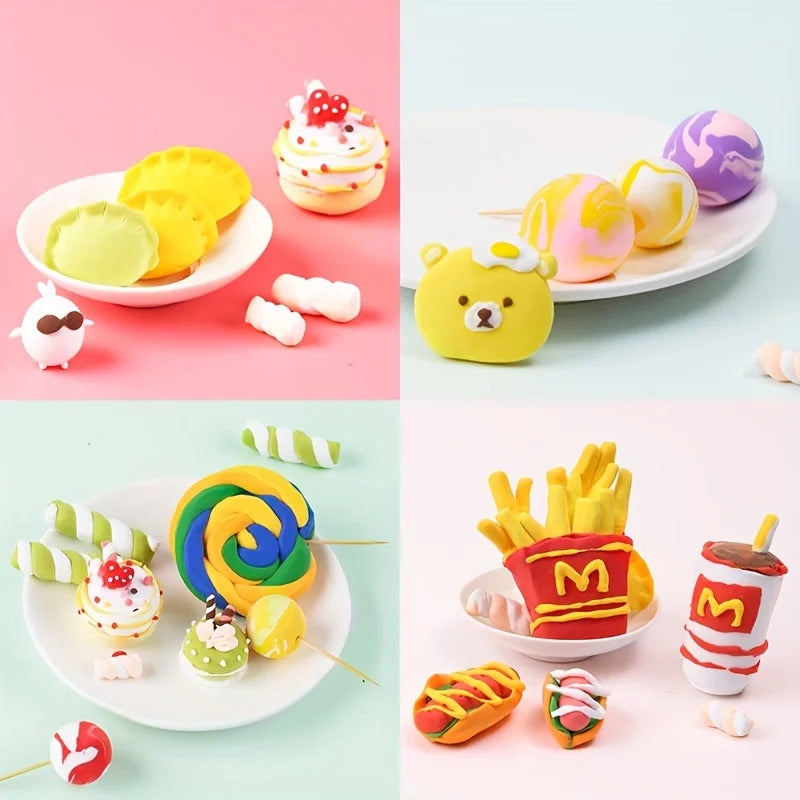 12/24/36pcs Magic Air Dry Clay Set - Non-Toxic Modeling Fun for Kids & Gifts -includes Vibrant Colors and Deluxe Tool Kit