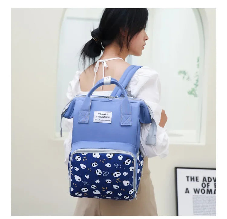 Mommy Bag Multifunctional Waterproof Insulated Backpack Large Capacity Maternity Travel Changing Bag Stroller Strap Schoolbag