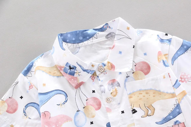 New Summer Baby Boys Clothes Suit Children Cartoon Shirt Shorts 2Pcs/Sets Infant Outfits Toddler Casual Costume Kids Tracksuits