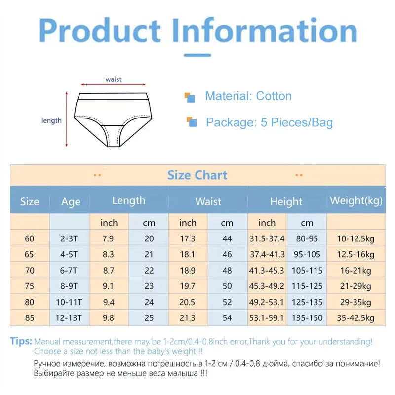 5/10Pieces Kids Triangle Underwear Cotton High-quality Boys Briefs Dinosaur Pattern Children Underpants Breathable Soft Knickers