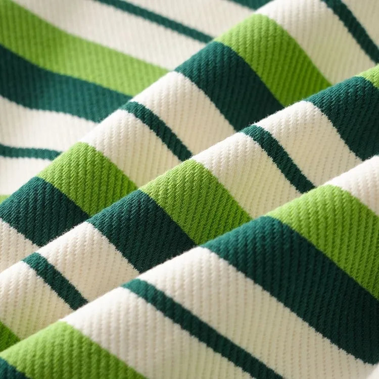 Boys' 7-8Y Striped Stand Collar Zipper Sweatshirt - Kids' Casual Top