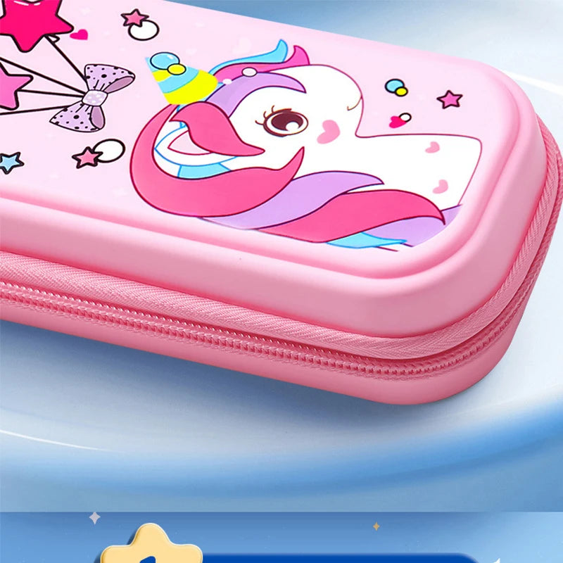 Kawaii Cute Kid Boy Girl Multi Color Selection Pencil Box School Student Stationery Box Child Pencil Storage Capacity Case Gift