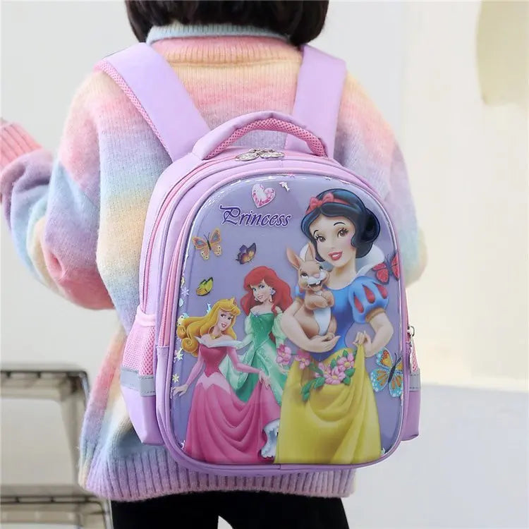 Disney Snow White New Girls Backpack Cartoon Cute Girls School Bag Large Capacity Lightweight Waterproof Children's Backpack