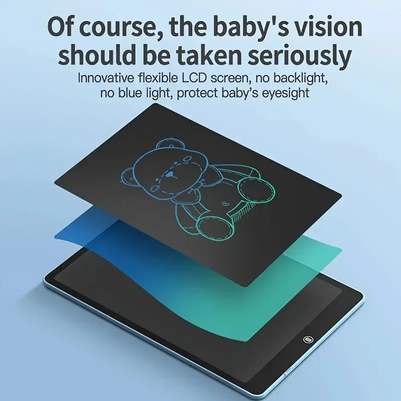 LCD Writing Tablet for Kids, Reusable Magic Drawing Board, Graffiti Sketchpad & Handwriting Blackboard, Eco-Friendly Educational