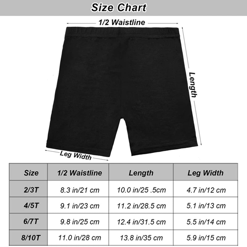 6PCS Kids Cotton Girls Safety Pants Top Quality Short Pants Underwear Children Summer Shorts Underpants For 2-10Y