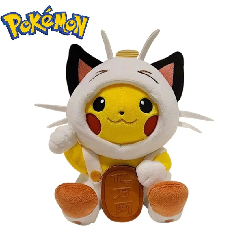 30cm Original Pokemon Plush Toy Pikachu Cosplay Meowth Cute for Anime Cartoon Plush Doll Figure Toy for Kids Birthday Best Gift