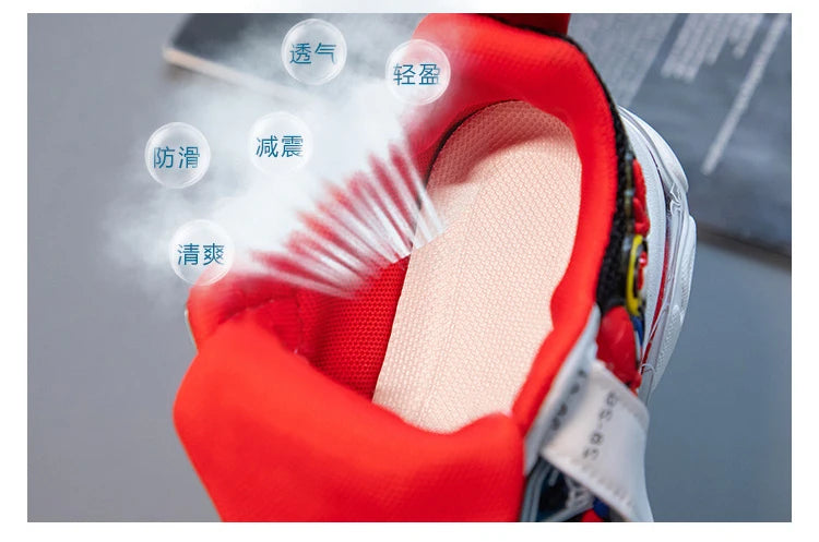 Disney Boys' Sports Shoes Cartoon School Children's Mesh Breathable Running White Fashion Cool Shoes Sneaker Size 21-38