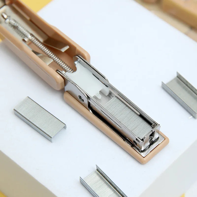 Cartoon CapyBara Kid Mini Stapler Set Portable Paper Binding Machine Use 10# Staples Fashion Stationery Office Supplies Stapler