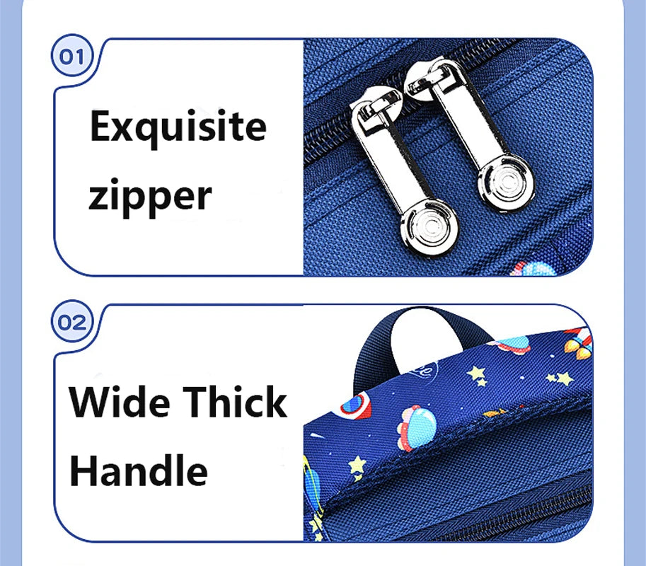 Children's Shoulder Bag Cartoon 3D Stereoscopic Astronaut Schoolbag Waterproof Kid Backpack Little Boy Dream Elementary School