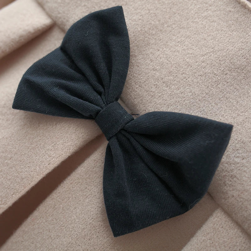 (6 Months -3 Years Old) New Korean Style Baby Girl Coat For Autumn And Winter, Sweet Bow Children'S Long Sleeved Clothes