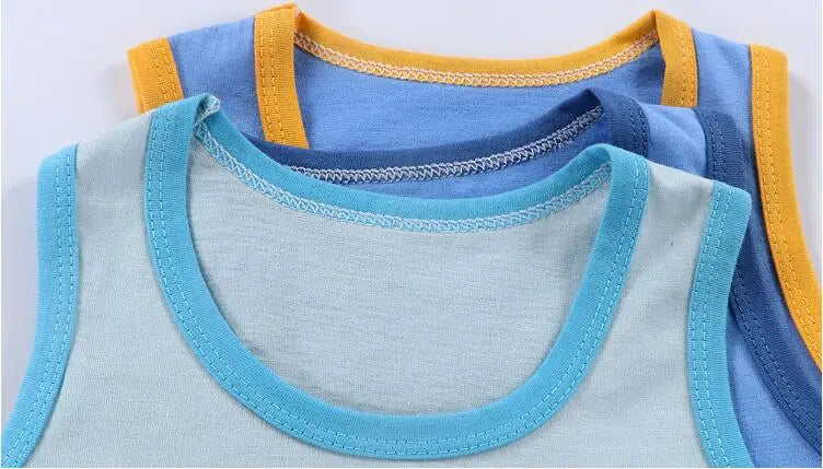 1-6 Y Kids Baby Boys Vest+Shorts 2-Piece Clothing Set Cartoon Printing Summer Girls Cotton Tracksuit Sports Casual Clothes Suit