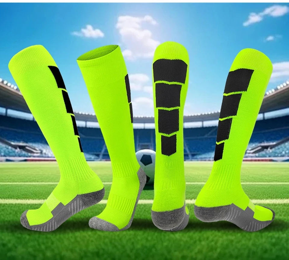 Loogdeel 1 Pair Soccer Socks, Sport Knee High Socks Calf Compression Athletic Socks for Kids Adults Running&Training Football