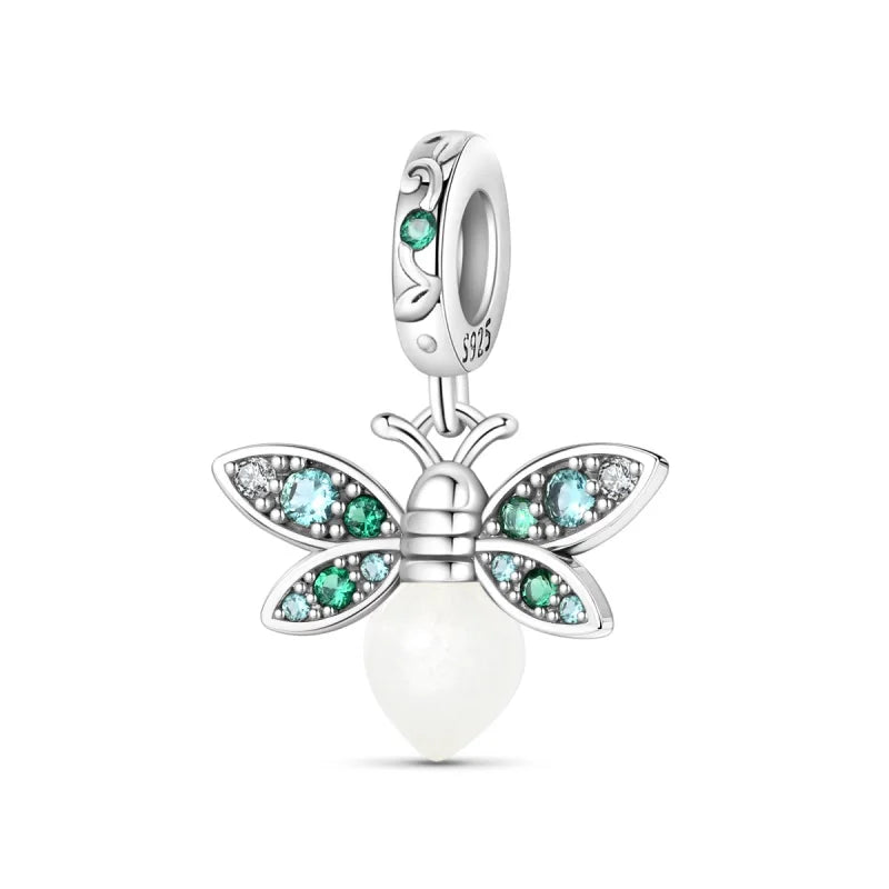 Fit Qikaola 925 Original Bracelets Blue Zircon Owl Luminous Sea Turtle Octopus 925 Silver Charms Beads DIY Birthday Jewelry Gift